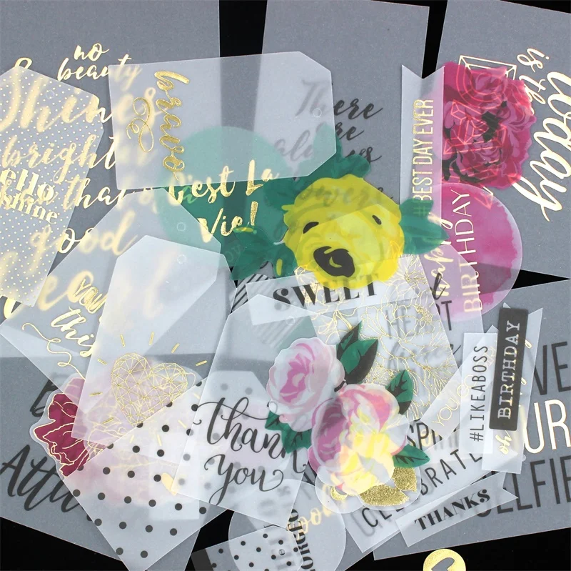 KSCRAFT 35pc Hello Sunshine Vellum бумажные высечки для скрапбукинга Happy planner/карточная
