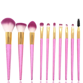 

10pcs Cherry blossom powder sanding makeup brushes Foundation Powder Blusher Contour Eyeshadow Makeup Brush Set pincel maquiagem
