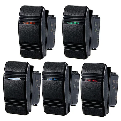 

12V 20A Car Boat Rocker LED Light Illuminated SPST ON-OFF Switch Waterproof
