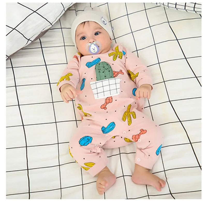 CROAL CHERIE Baby Clothing 2018 New Newborn jumpsuits Baby Boy Girl Romper Clothes Long Sleeve Infant Product Pink Sky Blue  (5)