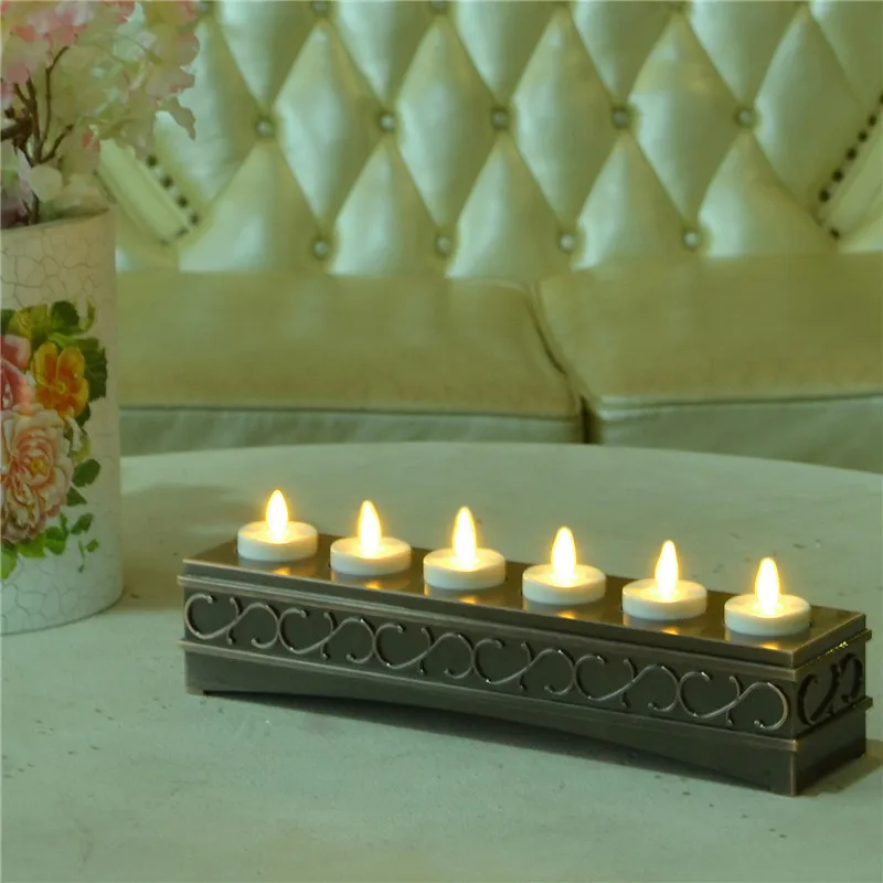 Luminara Rechargeable Flameless Moving Wick Tealight Candle with Timer