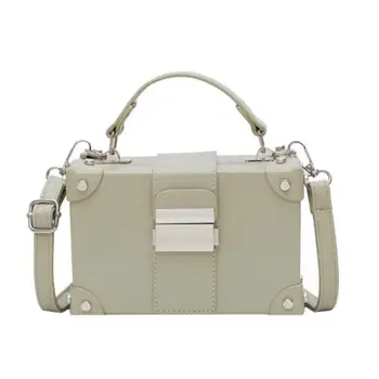 

2020 New Portable Box Bag Korean Unique Design Handbag Wild Crossbody Shoulder Bag Slung Small Women Messenger Square Bag FC-202