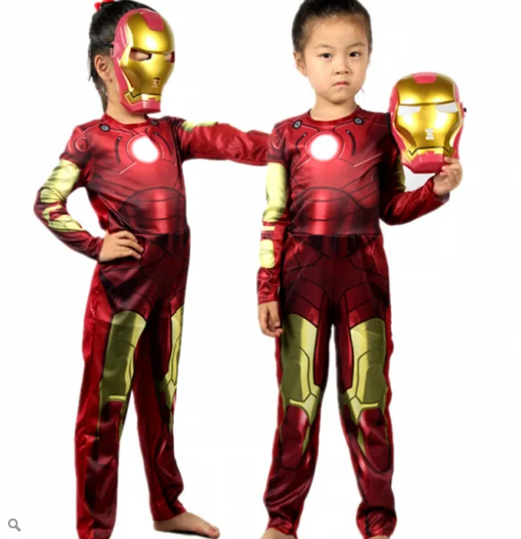 

Child Deluxe Iron Man Mark VII Muscle Costume Boys Marvel The Avengers Superhero Suit For Halloween Iron Man Child Costume