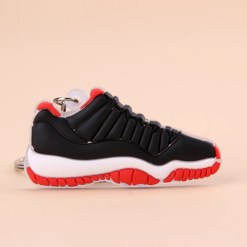 Брелок новые экзотические мини Jordan 11 ретро обуви ключевая цепь Для мужчин и Для женщин детские подарочные брелки на баскетбольных кроссовок ключ держатель porte Clef - Цвет: Picture Color01