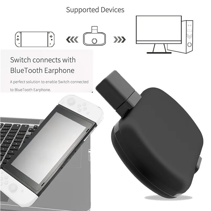 Bluetooth 5.0 Audio Transmitter with USB Type-C AptX-LL Low Latency Connect Wireless Headphones Speakers Support For PS4 40MAY1408