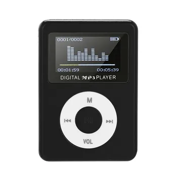 

2019 USB Mini MP3 Player LCD Screen Support 32GB Micro SD TF Card Fashion Mini Sport MP3 Player High Quality