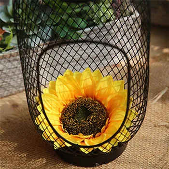Fake Silk Artificial Sunflower Flower Heads Bouquet Floral Garden Home Decor festival pompom decoration