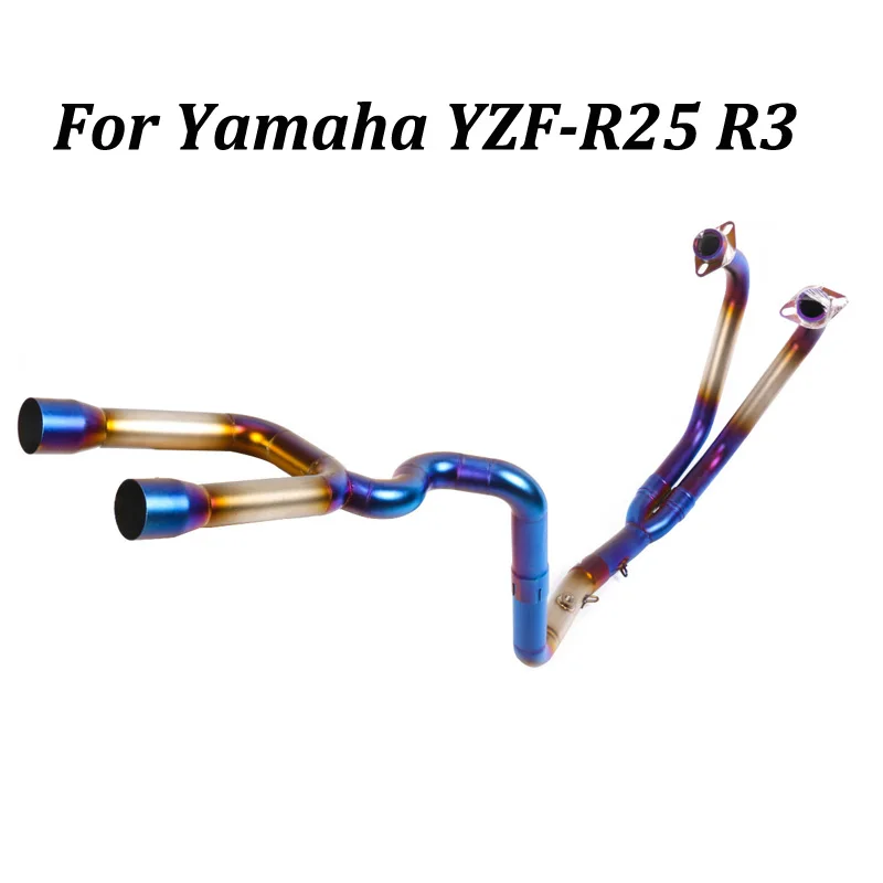 Слипоны для Yamaha YZF-R25 R3 полная система двухрядный мотоцикл глушитель модифицированный с передней соединительной трубой