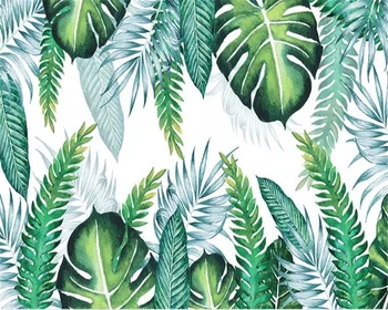 

beibehang wall papers home decor mural wallpaper Home indoor Nordic hand painted banana leaves TV background mural wallpaper