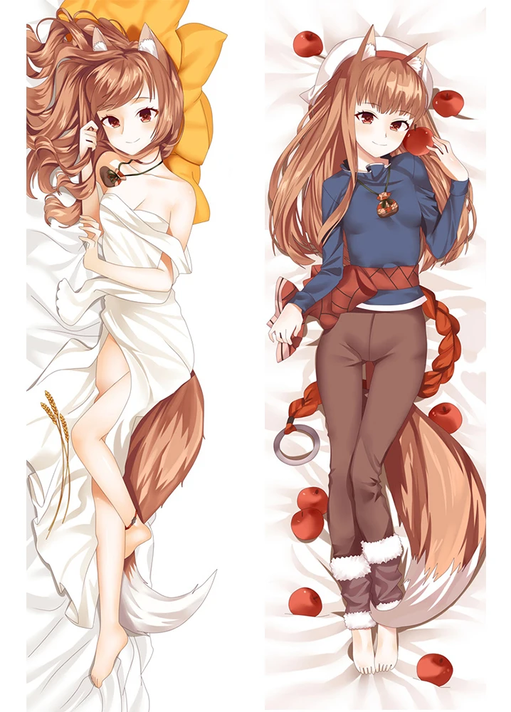 SPICE AND WOLF Holo Hugging Body Sexy Otaku Dakimakura Anime Girl Pillow Cover Case   (2)