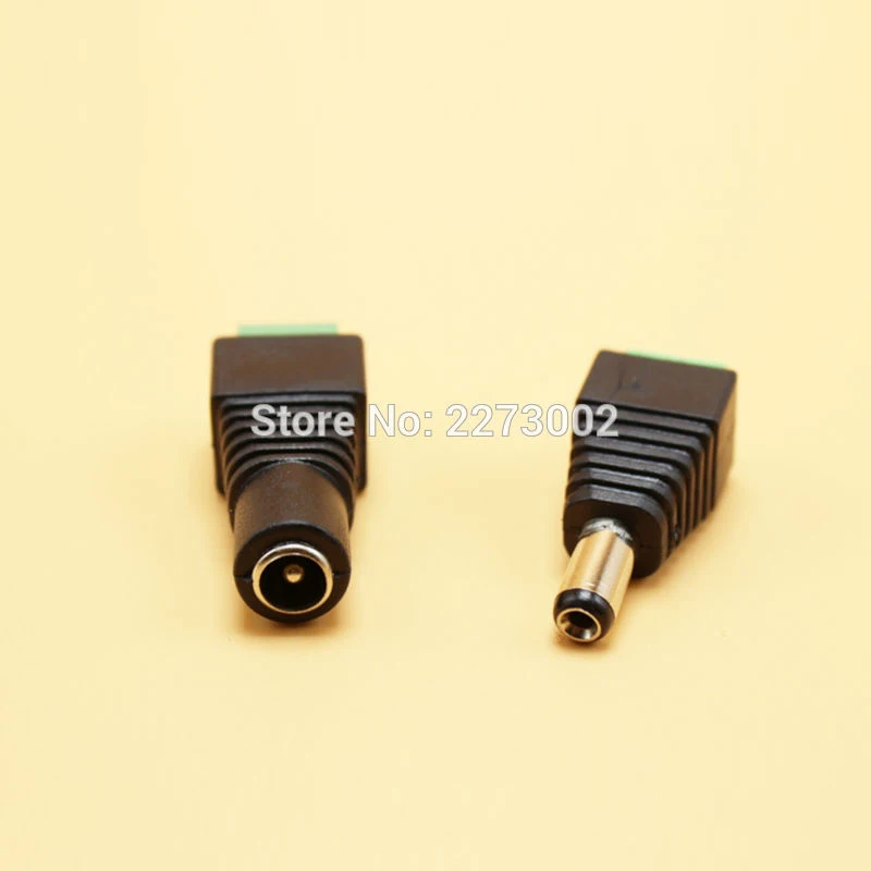 

5Pairs 2.1 x 5.5 DC Power Male / 2.5X5.5 Female DC Power Plug Jack Adapter Connector Plug for CCTV Camera LED strip Light