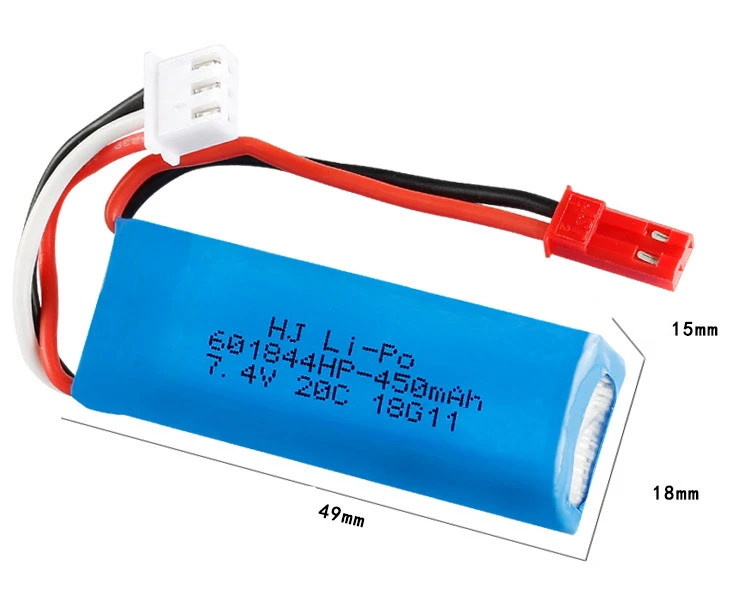 5 шт./лот 7 4 в 450 мАч 601844 20C литий полимерная батарея 2S для WLtoys K969 K989 K999 P929 P939