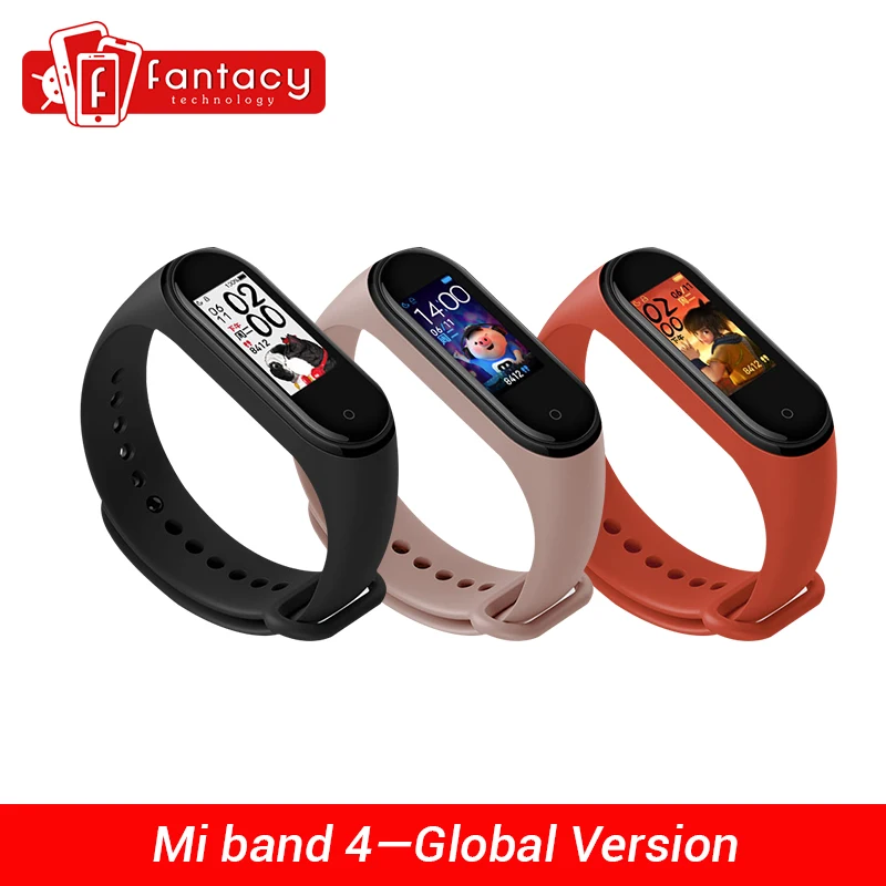 В наличии глобальная версия Xiaomi Mi Band 4 Smart Miband Водонепроницаемый Фитнес браслет с