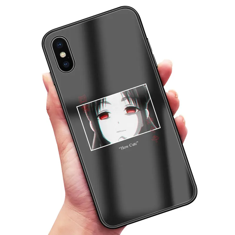 Чехол для телефона Kaguya Shinomiya из закаленного стекла с надписью Love Is War мягкий
