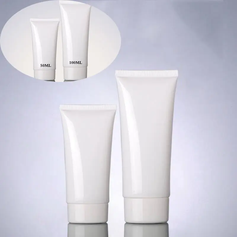 

5pcs 20/30/50/100ml Empty Plastic PE Cosmetic Tube Squeeze Facial Cleanser Container Cream Bottle Lotion Sample Gel Vial Travel