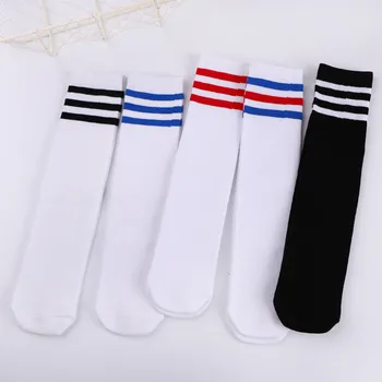

Cotton Children Socks Knee High Socks Stripes Sports Sock For Girls Boys Baby Long Tube Leg Warm