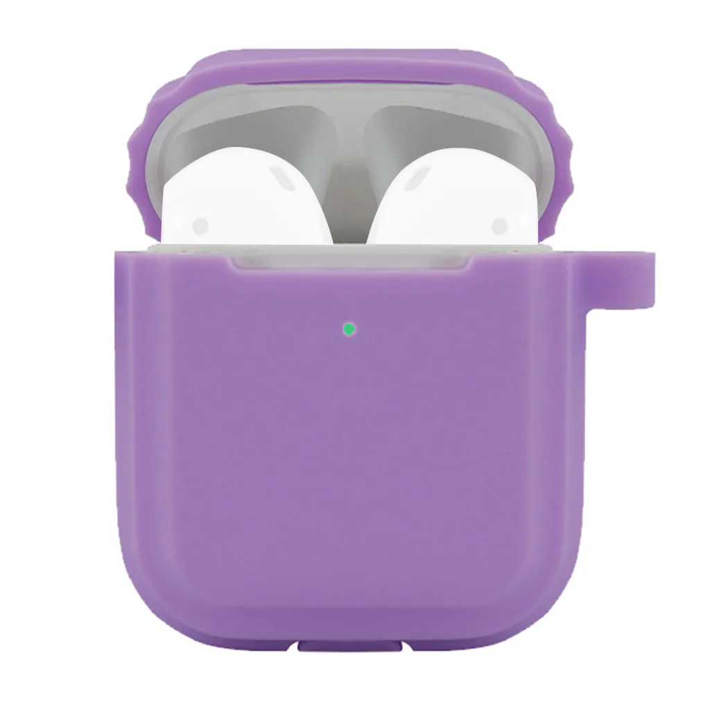 Silicone Earphone Cover Cases For Air Pods Anti-lost Protective Cover Skin Case for Apple AirPods 2 with Ear Hook No Earphones +