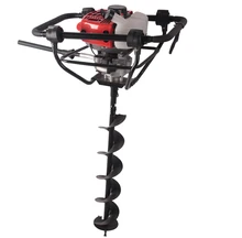 52cc gasoline ground hole drill earth auger with brake vibration system earth drill auger 1E44F-5