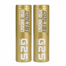 

100% New Original GOLISI G25 Li-ion 18650 Rechargeable Batteries High Drain 3.7V 25A 2500mAh for E-cig Mods/ Flash Lights/ Toys