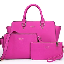 2017 Bolsos de Diseño de Alta Calidad Bolso de Cuero Compuesto Bolso 3 Unids/set Totalizador de Crossbody de Las Mujeres Bolsos Femeninos Set Bolso de Las Señoras