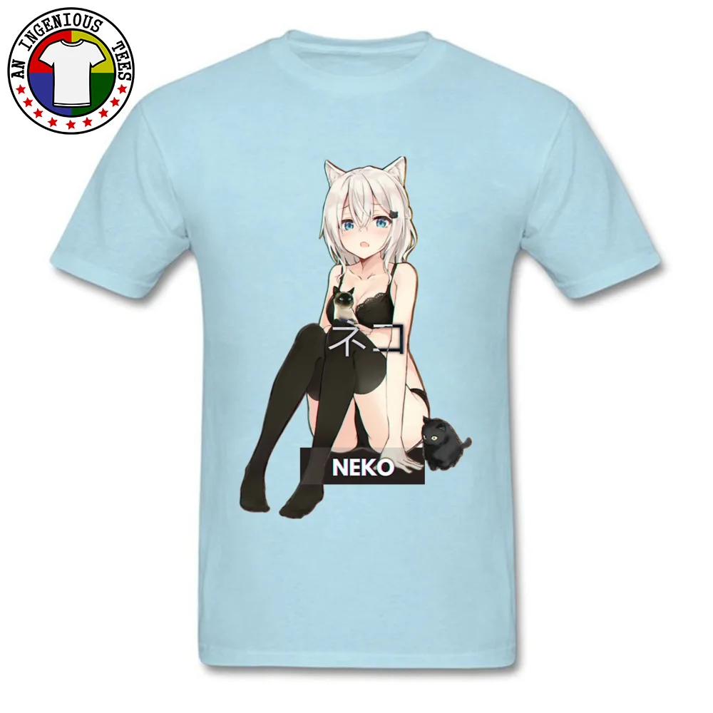 Neko Waifu Ahegao/футболки для девочек Otaku Senpai Nerdy Manga Harajuku Cat футболка, популярные мужские футболки японского комикса