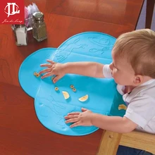 1pcs Waterproof Silicone Table Mat Hot Silicone Pad Infant Diner Portable Placemat for Kids Baby Feeding-baby Place Mat set