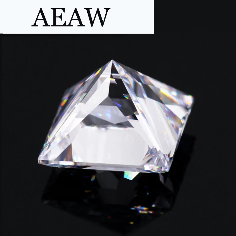 AEAW 3 Carat 8mmx8mm F Color Princess Cut Moissanite Lab Diamond Loose Stone Test Positive as Real Diamond