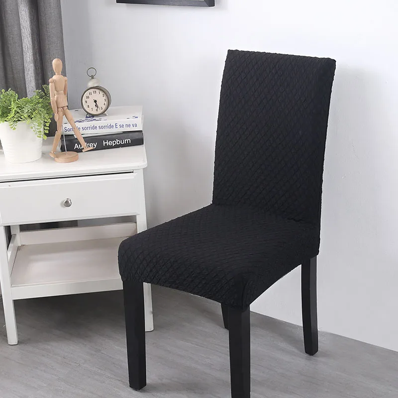 Вязаный утолщенный Чехол для стула сплошной цвет эластичный Съемный Анти-грязный складной многофункциональный чехол на стул для дома 1 шт