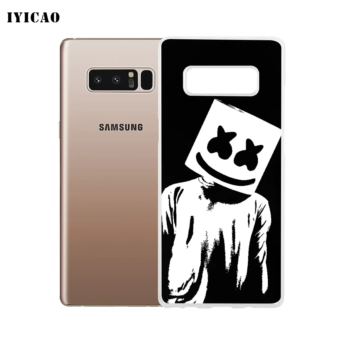 IYICAO Marshmello DJ Мягкий силиконовый чехол для телефона Samsung A5 A6 Plus A7 A8 A9 J3 J5 J7 Note 8 9 TPU