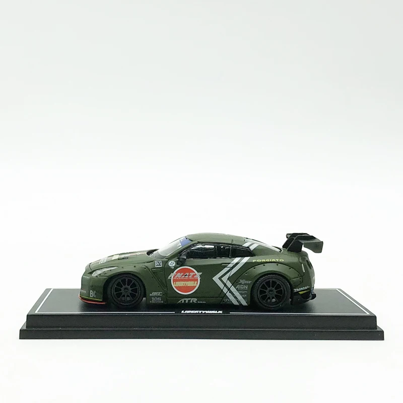 1: 64 литья под давлением сплав металла Nissan Gtr-lb Nissan Япония Бог войны широкая модификация автомобиля миниатюрная сцена модель