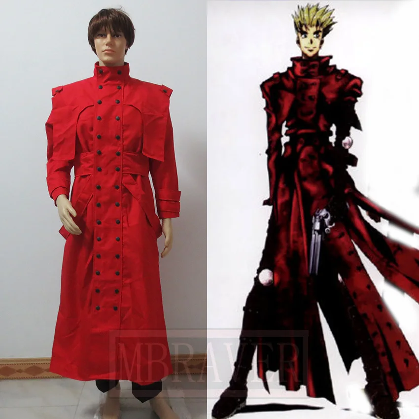 Новое поступление костюм для косплея Trigun Vash с тычинками | Тематическая одежда и