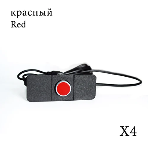 Бегемот автомобильный парковочный датчик 4 шт. 16 мм плоский датчик s черный серебристый белый красный синий серый цвет для парковки монитор система заднего хода - Название цвета: Красный