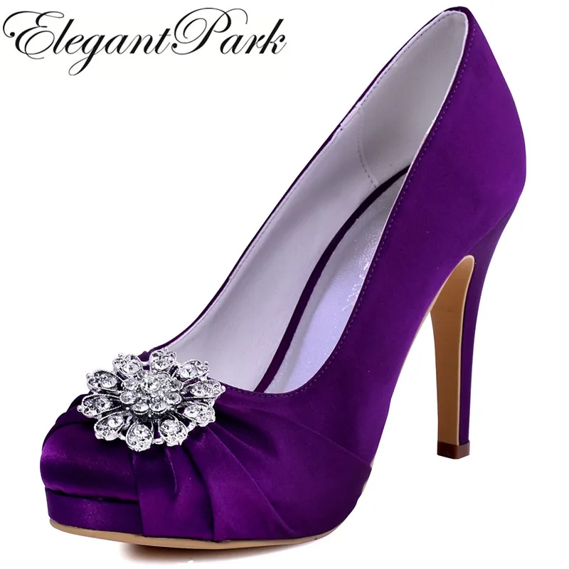 high heel purple shoes