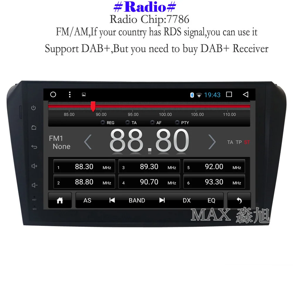 Clearance MAX Android 8.1.0 For Mazda 3(3) 2004 2005 2006 2007 2008 2009 Car Radio RDS GPS Navigation System Bluetooth Call/Music WiFi SWC 3