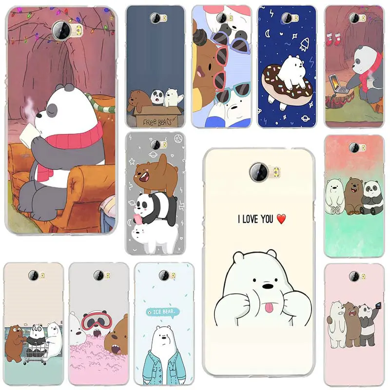 

Soft TPU Silicone Phone Case for Huawei P8 P9 P10 P20 P30 Mate 10 Pro Honor 7X 9 Lite 2017 Cartoon Animals Cute We Bare Bears