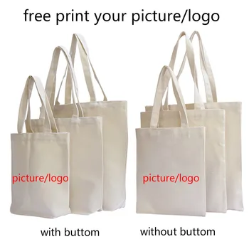 

Canvas bag custom logo Hand-painted canvas shopping bag pattern picture printed customized advertising handbag female tote bag
