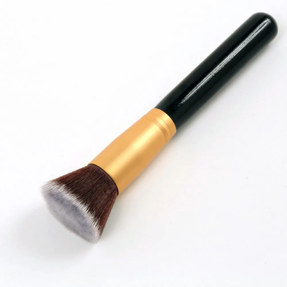 

1pc Pink Powder Silver/Golden Makeup Brushes Set Blush Foundation Brush cosmetico Wooden base Wooden base Makeup Tool Kit #z7