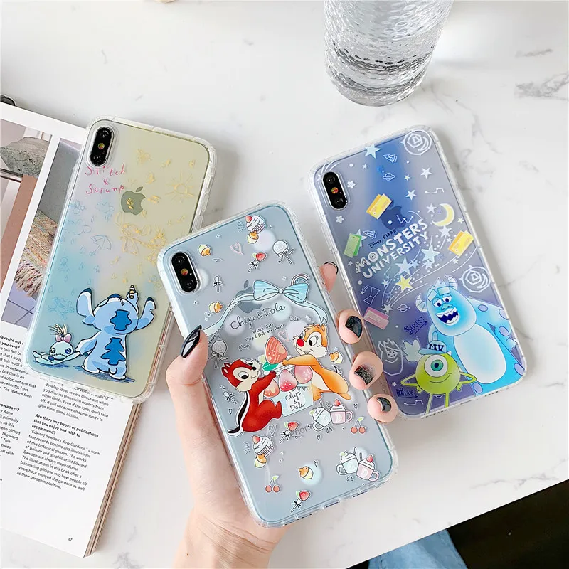 

Cartoon monsters university stilson For iPhone X XS max XR 6 6s 7 8 plus Case Soft Transparent Silicone Clear Case Back Cover