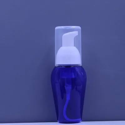 

Free shipping 50ml pet bottle with foam pump blue color for handwashing, facial cleaner etc