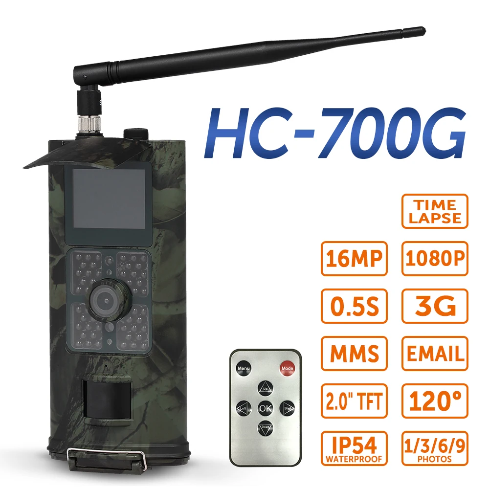 

HC-700G/HC-700M 16MP 1080P 2G/3G SMS GSM Trail Camera Infrared Night Vision Hunting Camera Outdoor Wildlife Scouting Camera