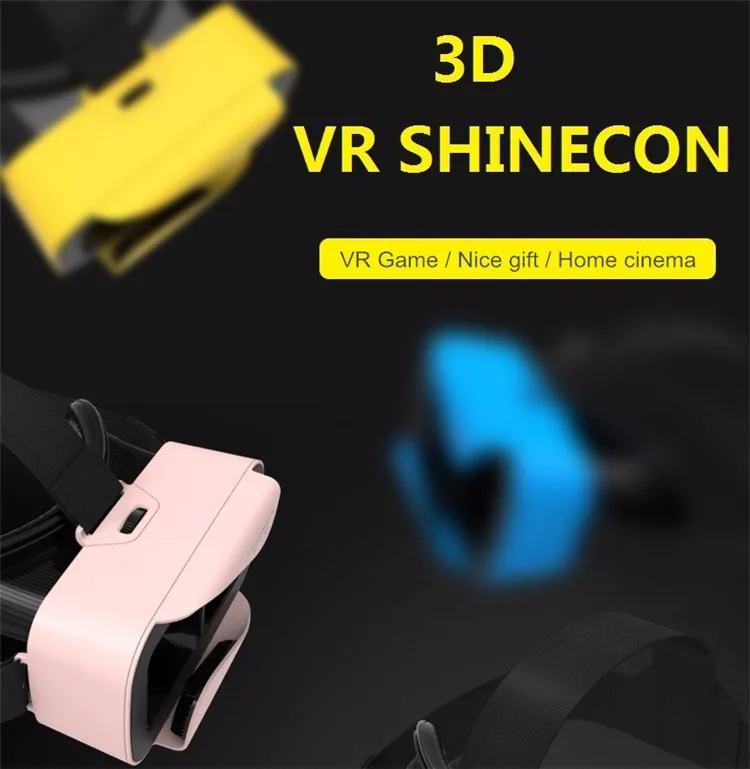 VR Shinecon 3 Google Cardboard Virtual Reality Glasses Box VR 3D Video Movie Glasses Helmet Park Goggles for 4.7-6.0  Phone (1)