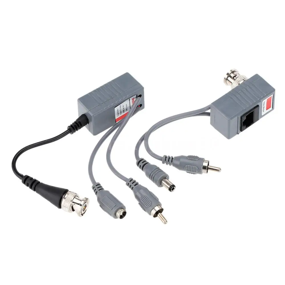

CCTV Camera Audio Video Power Balun Transceiver BNC UTP RJ45 with Audio Video and Power over CAT5/5E/6 Cable