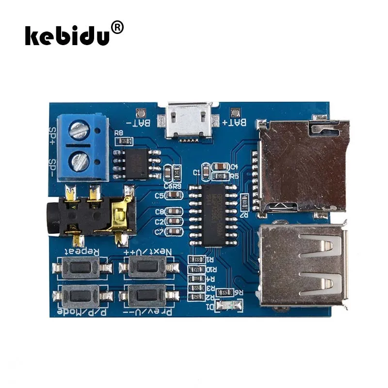 

kebidu TF Card U Disk MP3 Format Decoder Board Module Amplifier Decoding Audio Player High Performance For Speaker For U Disk