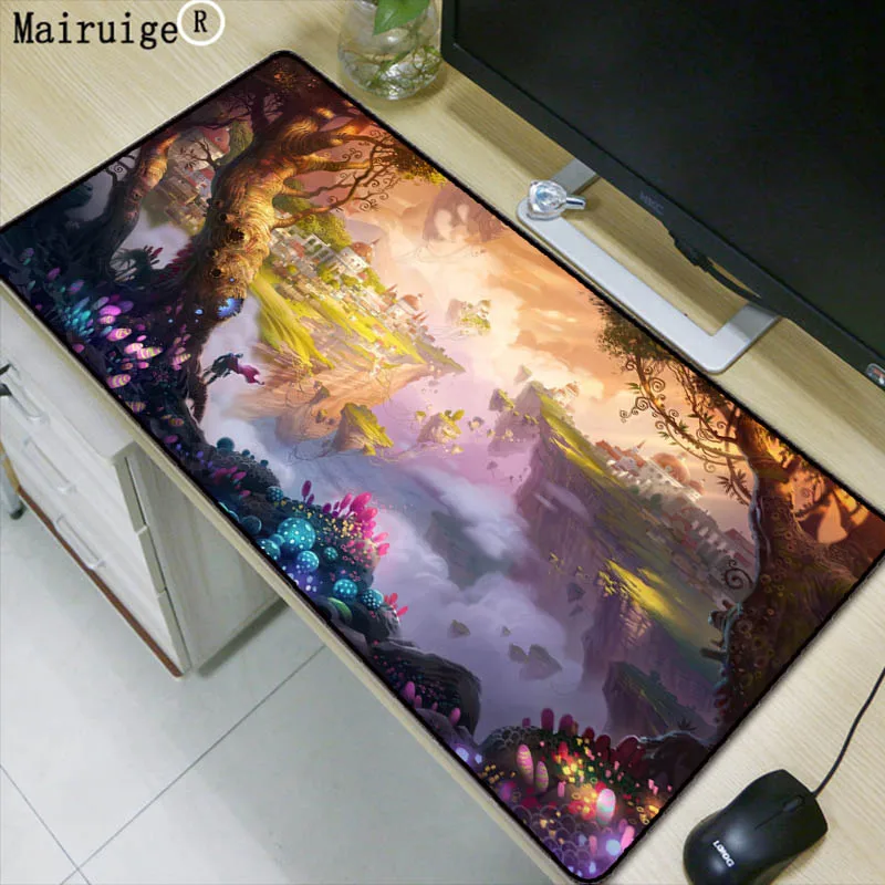

Mairuige Flower Tree Beautiful Scenery Large Mouse Pad Notebook Computer Mousepad Gaming Mouse Mats Office Desk Resting Surface