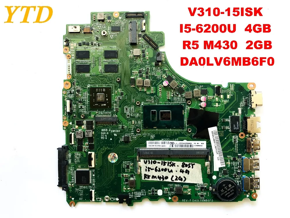 Original for Lenovo V310 V310-15ISK laptop motherboard I5-6200U 4GB R5 M430 2GB DA0LV6MB6F0 tested good free shipping | Компьютеры и