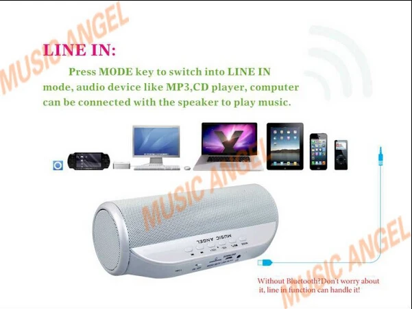 Музыка Ангел JH MD13BT 4 Вт * 2 Bluetooth 0 Беспроводной радио Динамик с FM TF/SD карты Колонка