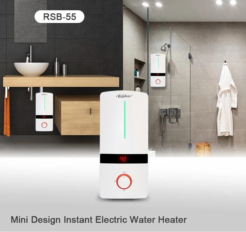 

IPX4 220V-240V 3.5-5.5kW Knob Control Tankless Water Heater With CE Certificate