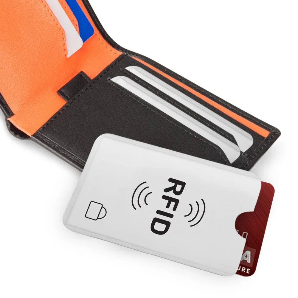 20pcs/lot Anti Scan RFID Blocking Sleeve Card Cover for Credit Card Secure your Identity Debit IC ID Card Protector nubuck