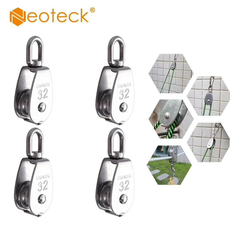 Neoteck 4 шт. M32 из нержавеющей стали одиночное колесо поворотный подъемный