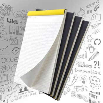 

2017 New Upturning kraft notebook Black Cover Graffiti Notebook Grid Line Legal Pad for Office School Suprimentos Kraft Notepad